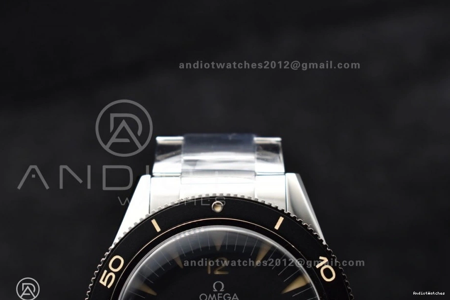 300 on 1060 Tailored A8912 Dial Heritage SS Seamaster Clone VSF Black Super Best 1:1 Edition Bracelet 0503